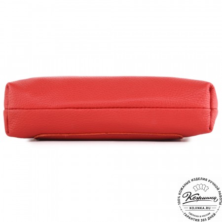  Кожаная сумка "София" (красная)